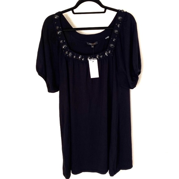 NWT BCBG Black Jewel Embellished Neckline XL - Picture 3 of 10